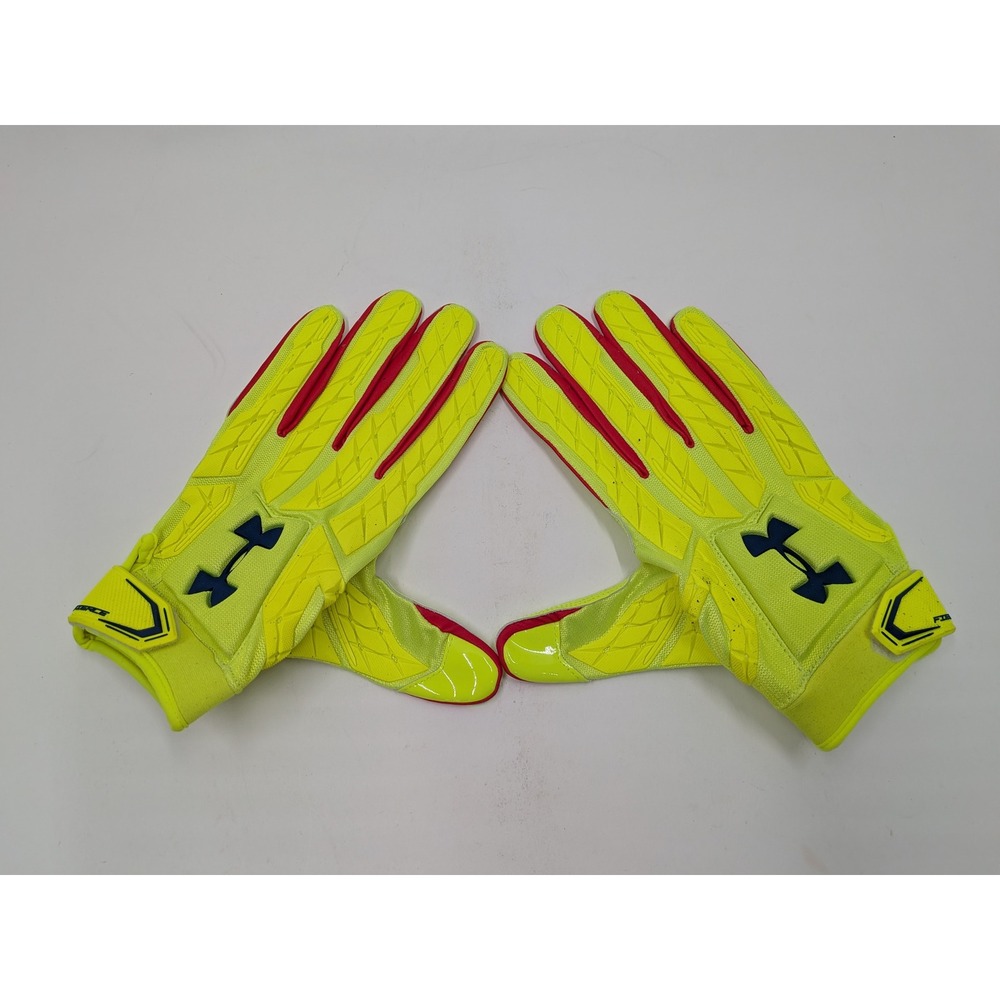 Under Armour 2016 NFL Fierce Pro Bowl Football Gloves Neon Yellow 3XL 1292655